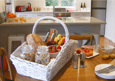 Picture of a well stocked Tranquility Retreat breakfast basket