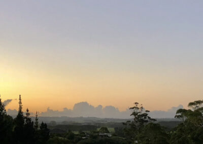 A magnificent sunset at Birdsong Retreat