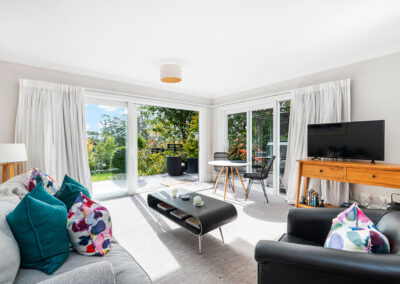 Owners Cottage (annex) at Treghan. Dining and living room
