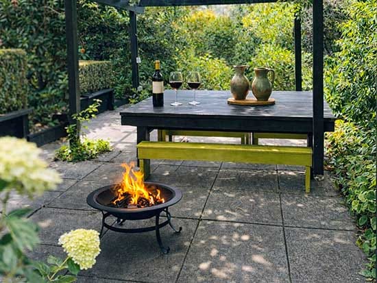 Relaxed evening beside the firepit at Treghan Lodge after a day exploring Northland golf courses