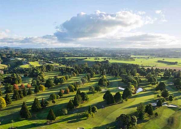 Aerial view of Bay of Islands Golf Club in Kerikeri, Northland
