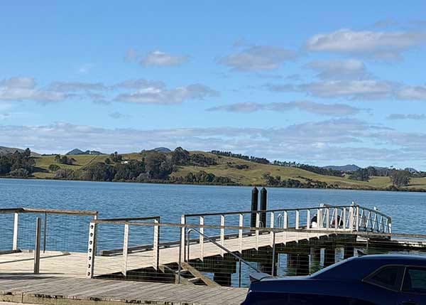View across Mangōnui Harbour from Jesse's Restaurant on a sunny winter afternoon. View across Mangōnui Harbour from Jesse's Restaurant on a sunny winter afternoon.