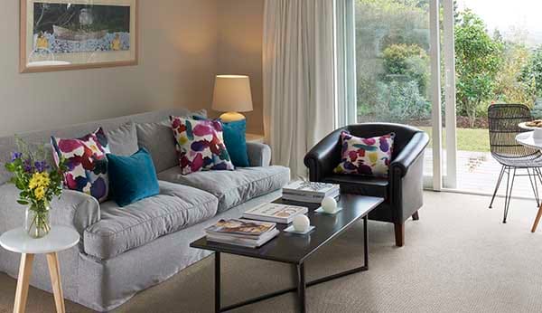 traveltrade owners Owners Cottage living room at Treghan Lodge