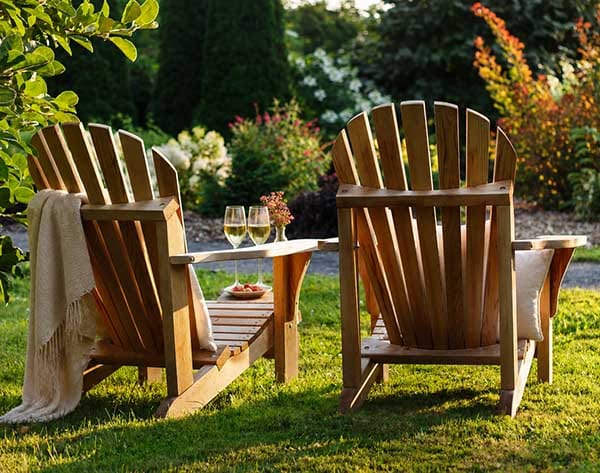 Two chairs in the gardens at Treghan Lodge, a peaceful setting for an anniversary or romantic getaway in the Bay of Islands Two chairs in the gardens at Treghan Lodge, a peaceful setting for an anniversary or romantic getaway in the Bay of Islands