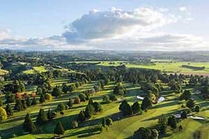 Aerial view of Bay of Islands Golf Club in Kerikeri, Northland Aerial view of Bay of Islands Golf Club in Kerikeri, Northland